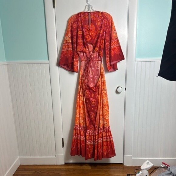 Farm Rio Printed Cutout Tiered-Hem Dress Size Medium - Picture 8 of 16